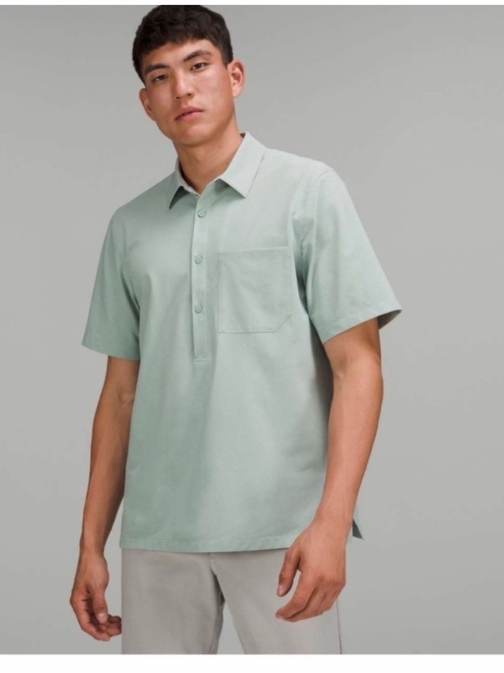 Men’s Lululemon Woven Air Pop Over Shirt. Mint Green S/M.